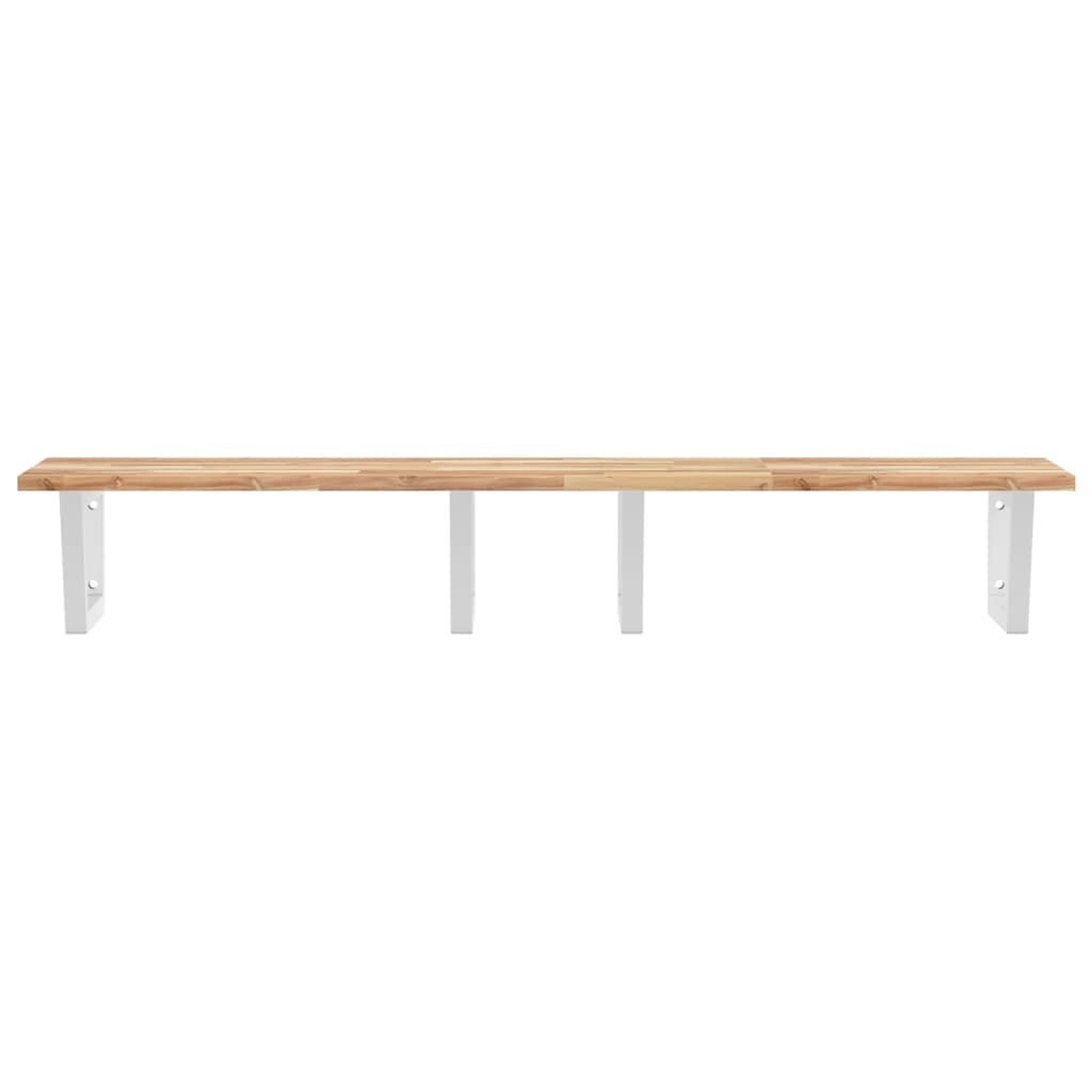 Badkamer wandschap staal en massief acaciahout is nu te koop bij PeponiXL, paradijselijk wonen!