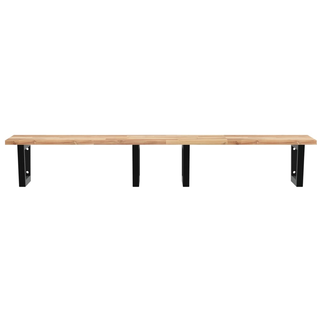 Badkamer wandschap staal en massief acaciahout is nu te koop bij PeponiXL, paradijselijk wonen!