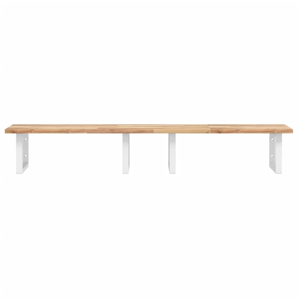 Badkamer wandschap staal en massief acaciahout is nu te koop bij PeponiXL, paradijselijk wonen!