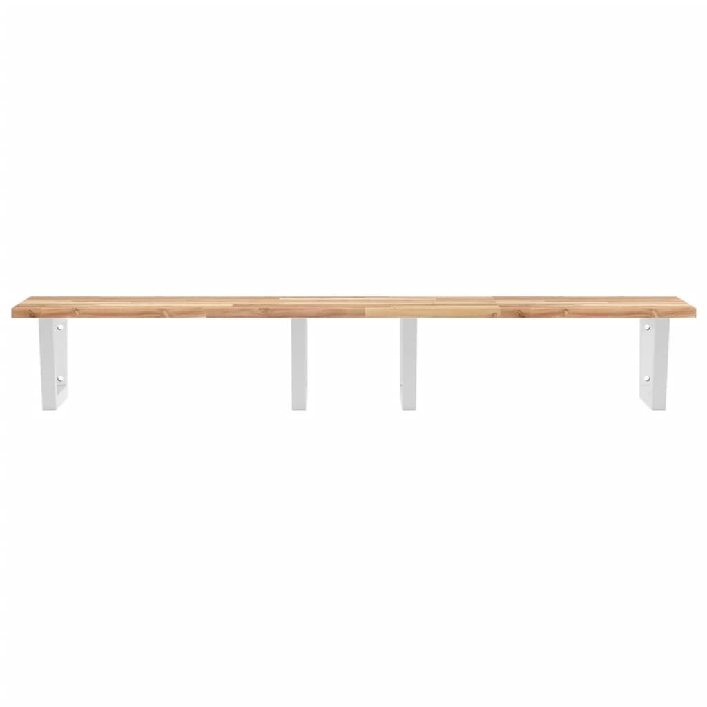Badkamer wandschap staal en massief acaciahout is nu te koop bij PeponiXL, paradijselijk wonen!