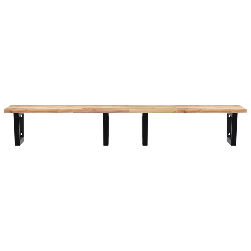Badkamer wandschap staal en massief acaciahout is nu te koop bij PeponiXL, paradijselijk wonen!