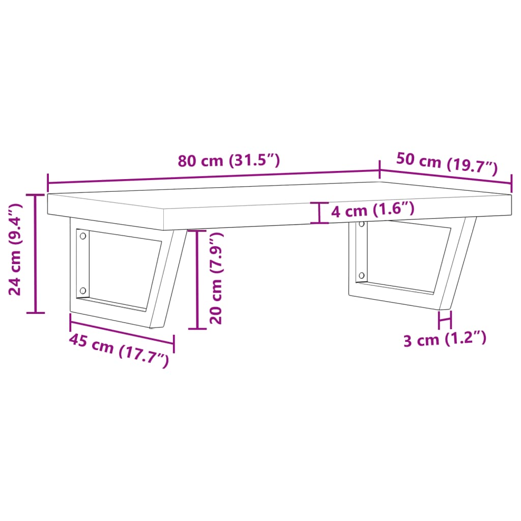 Badkamer wandschap staal en massief acaciahout is nu te koop bij PeponiXL, paradijselijk wonen!