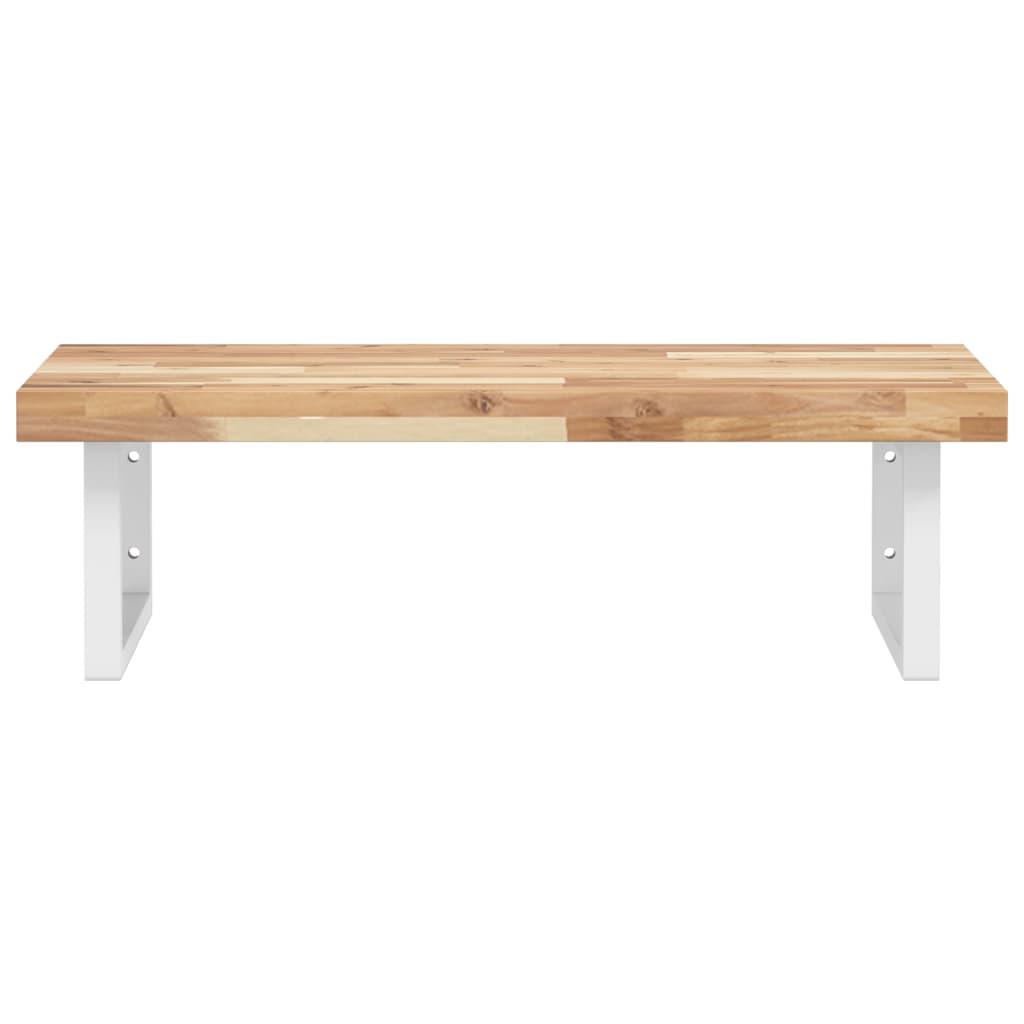 Badkamer wandschap staal en massief acaciahout is nu te koop bij PeponiXL, paradijselijk wonen!
