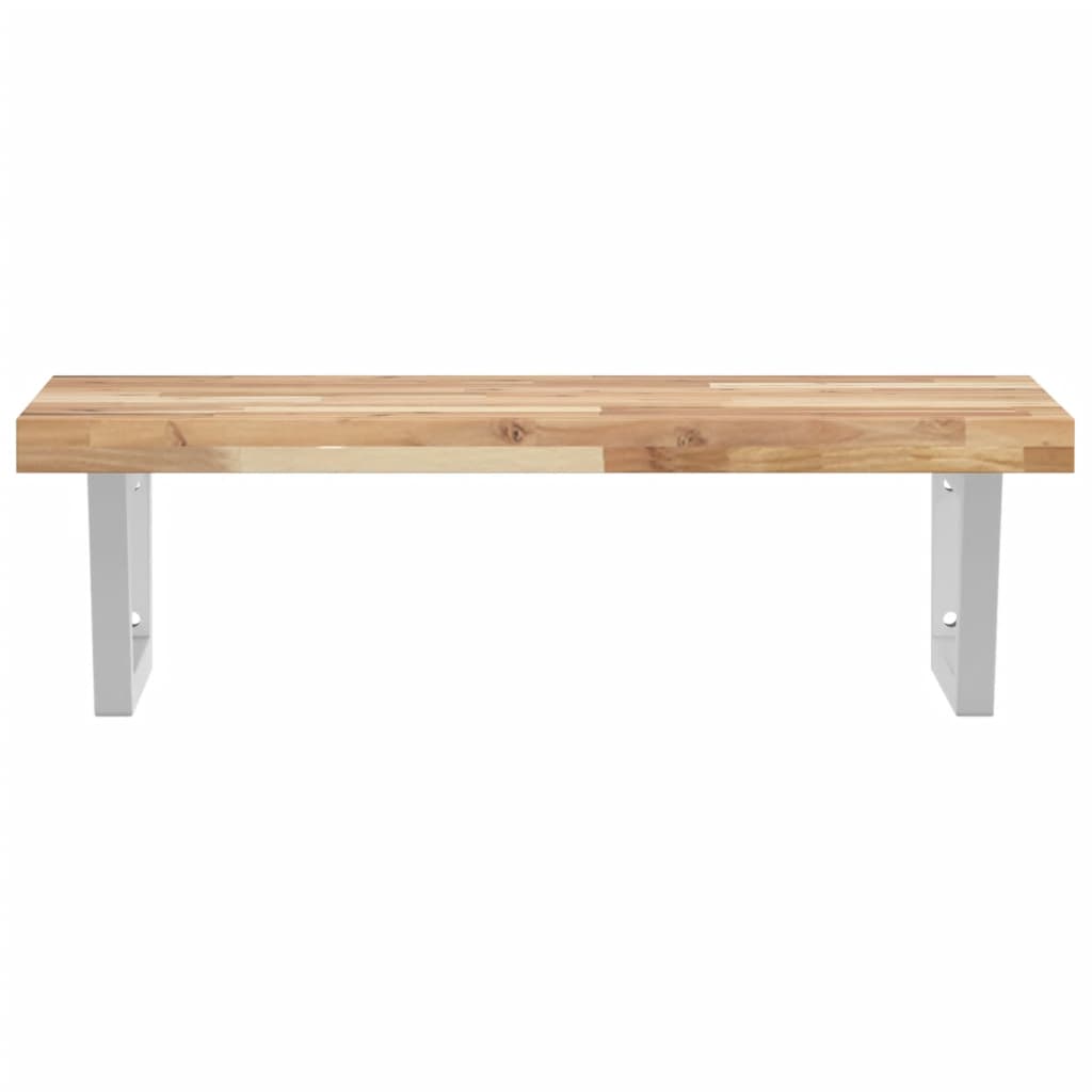 Badkamer wandschap staal en massief acaciahout is nu te koop bij PeponiXL, paradijselijk wonen!
