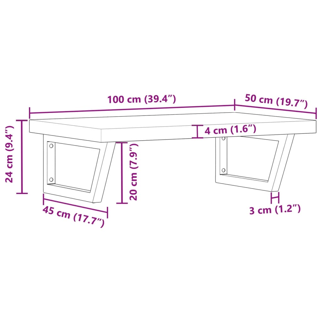 Badkamer wandschap staal en massief acaciahout is nu te koop bij PeponiXL, paradijselijk wonen!