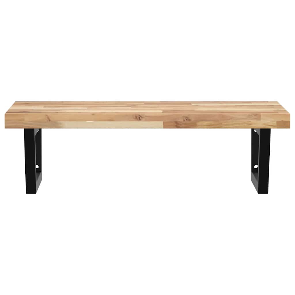 Badkamer wandschap staal en massief acaciahout is nu te koop bij PeponiXL, paradijselijk wonen!