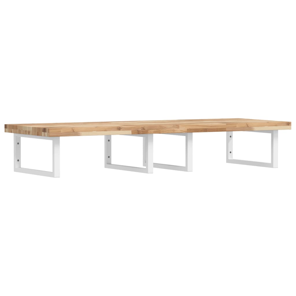 Badkamer wandschap staal en massief acaciahout is nu te koop bij PeponiXL, paradijselijk wonen!