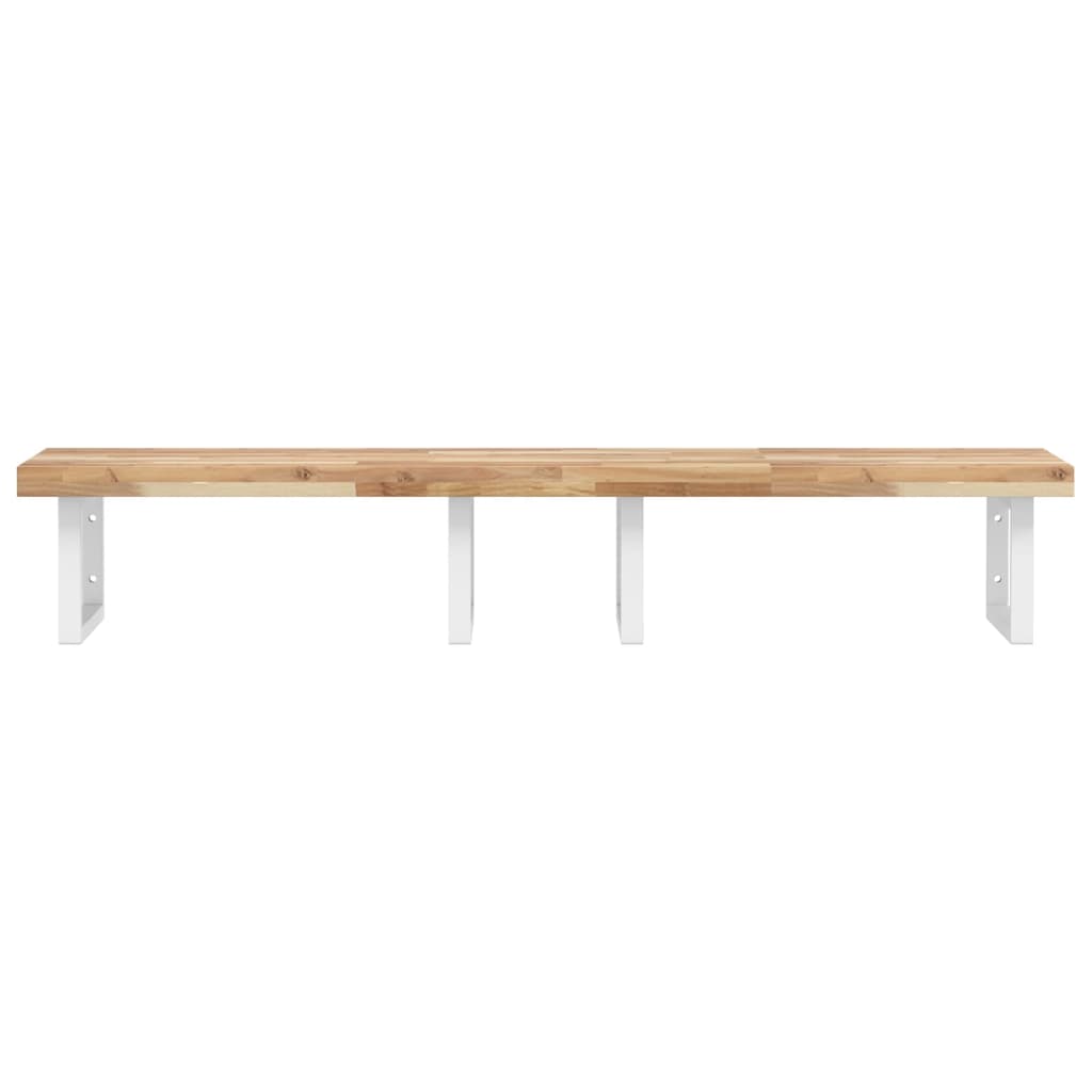 Badkamer wandschap staal en massief acaciahout is nu te koop bij PeponiXL, paradijselijk wonen!