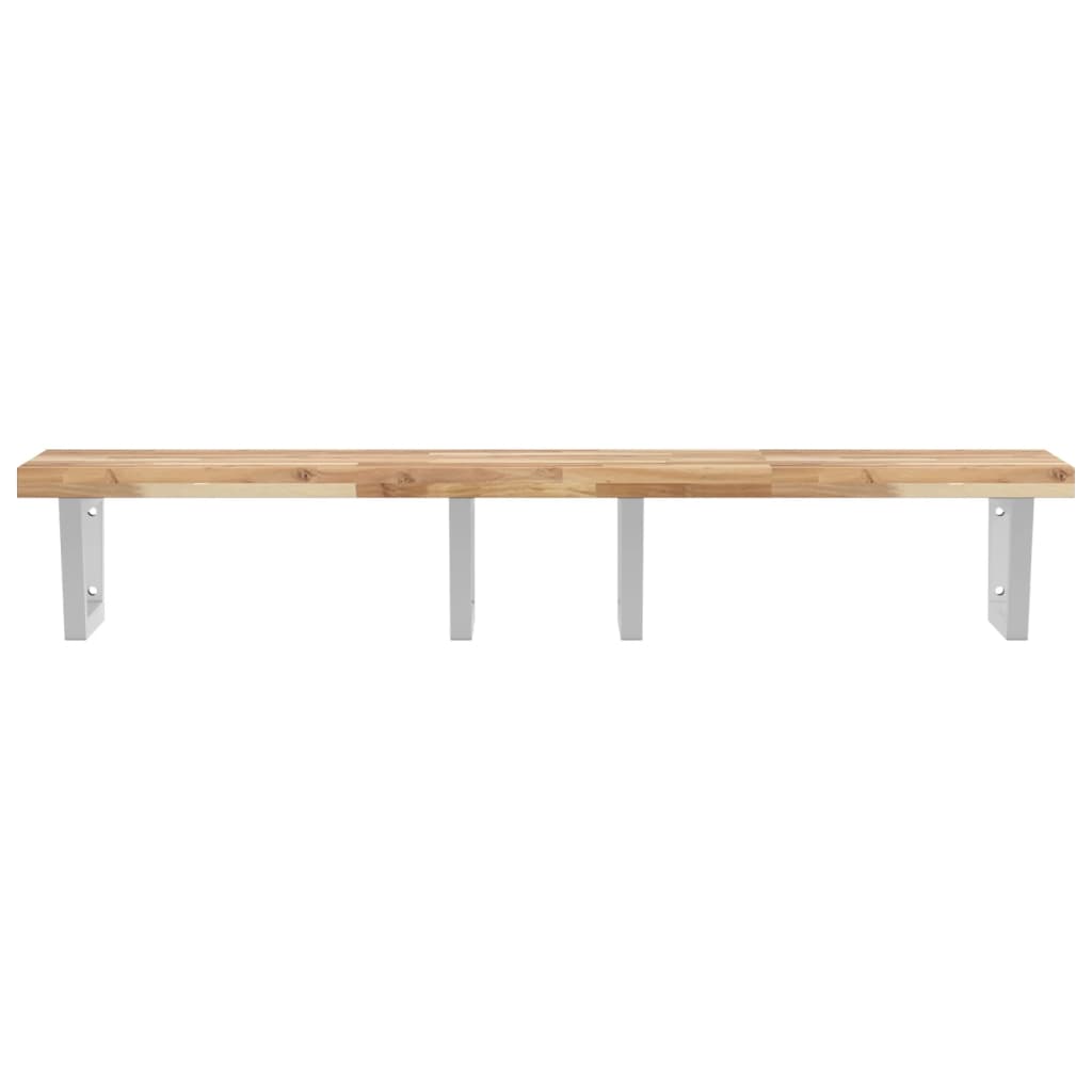 Badkamer wandschap staal en massief acaciahout is nu te koop bij PeponiXL, paradijselijk wonen!