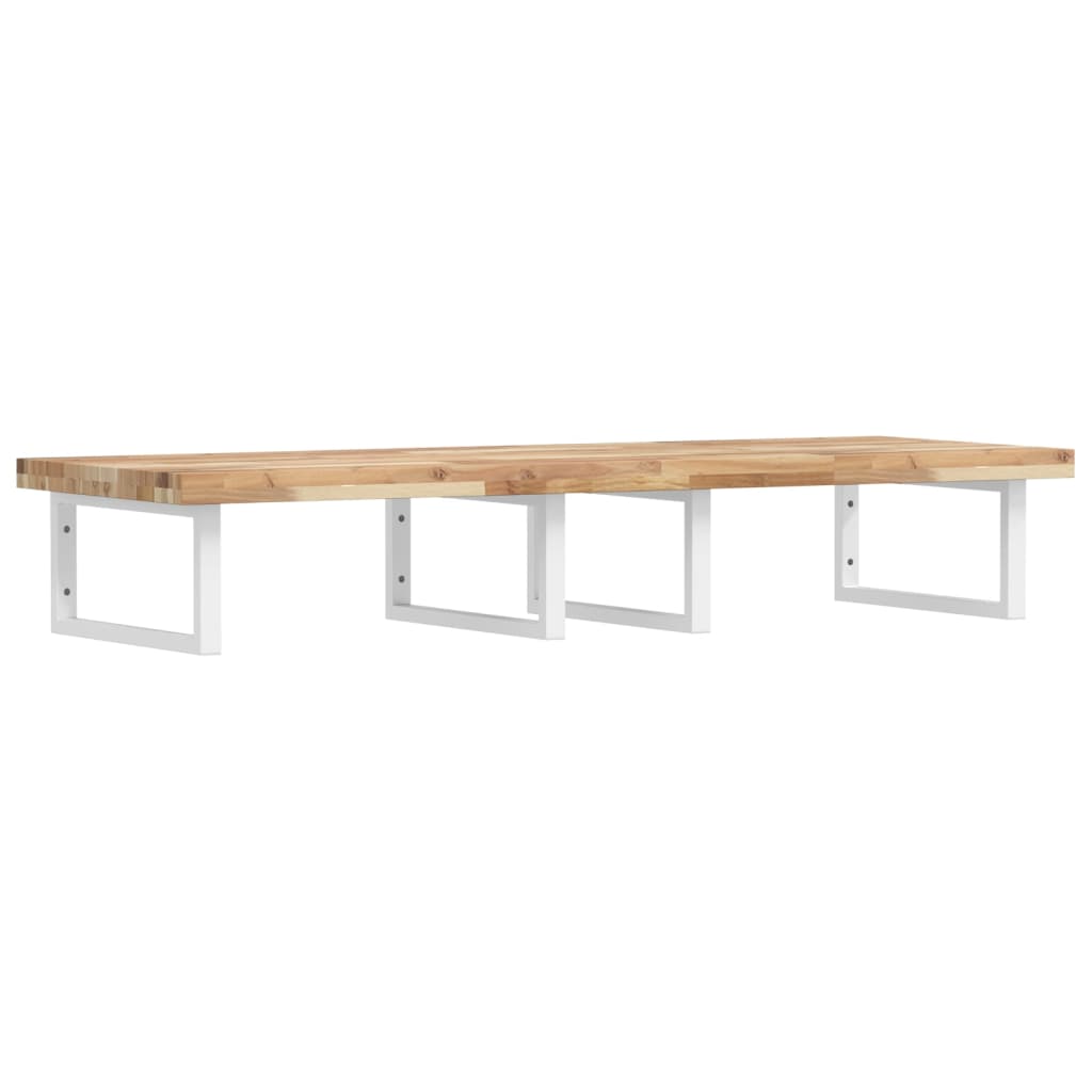 Badkamer wandschap staal en massief acaciahout is nu te koop bij PeponiXL, paradijselijk wonen!