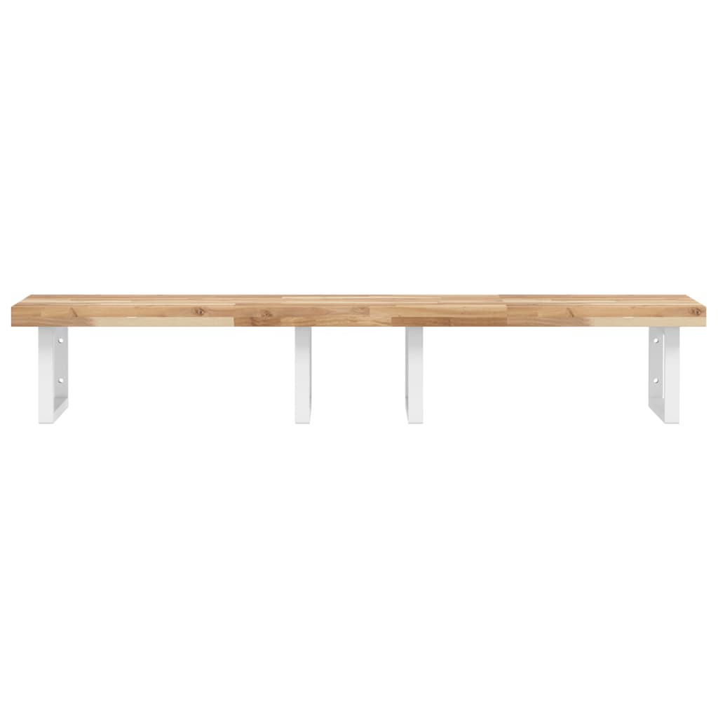 Badkamer wandschap staal en massief acaciahout is nu te koop bij PeponiXL, paradijselijk wonen!