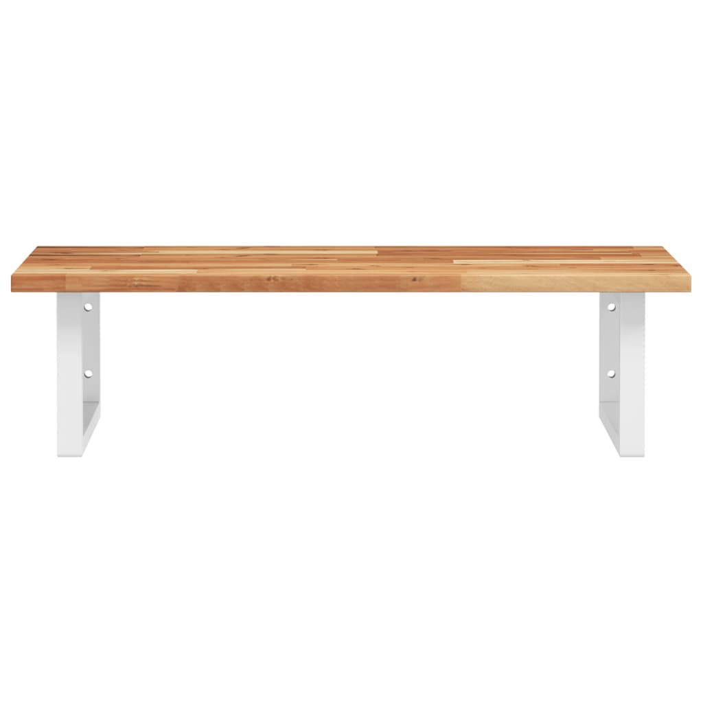 Badkamer wandschap staal en massief acaciahout is nu te koop bij PeponiXL, paradijselijk wonen!
