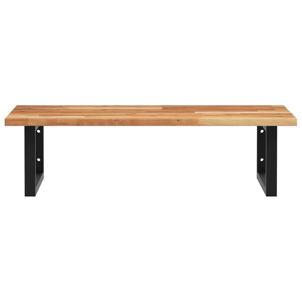 Badkamer wandschap staal en massief acaciahout is nu te koop bij PeponiXL, paradijselijk wonen!