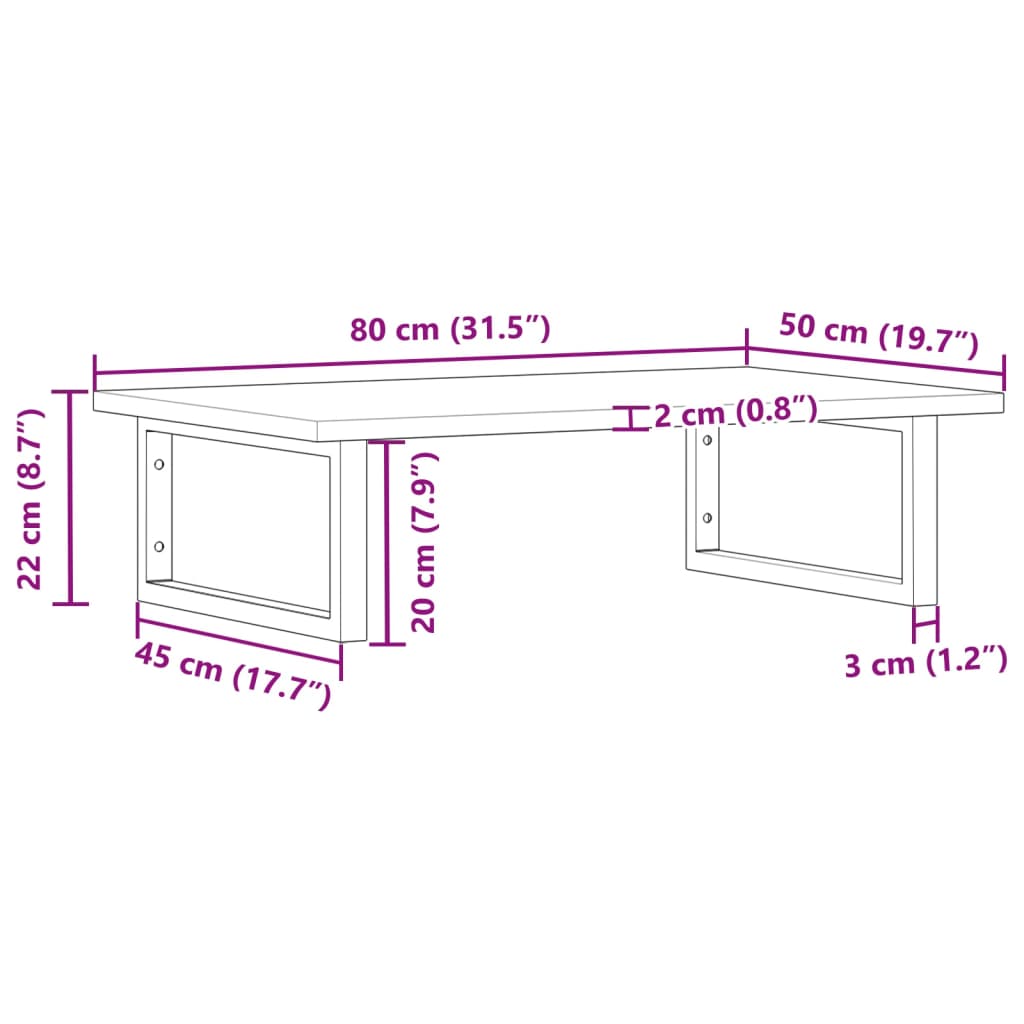 Badkamer wandschap staal en massief acaciahout is nu te koop bij PeponiXL, paradijselijk wonen!