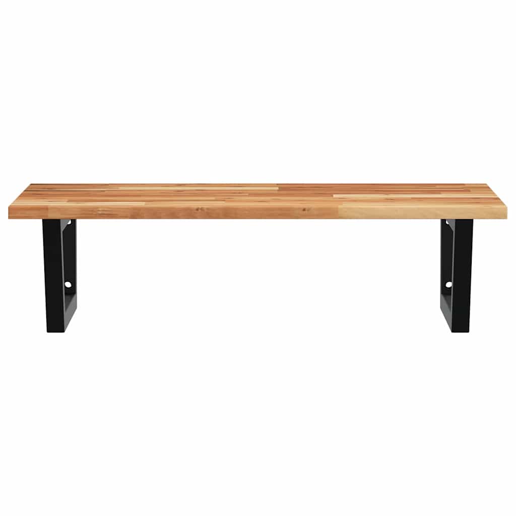 Badkamer wandschap staal en massief acaciahout is nu te koop bij PeponiXL, paradijselijk wonen!