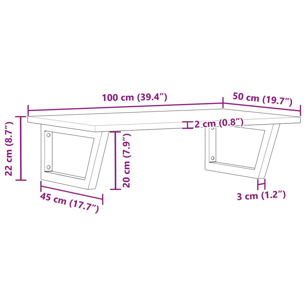 Badkamer wandschap staal en massief acaciahout is nu te koop bij PeponiXL, paradijselijk wonen!