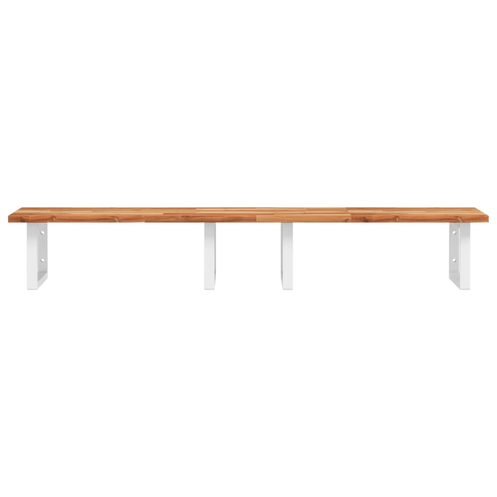 Badkamer wandschap staal en massief acaciahout is nu te koop bij PeponiXL, paradijselijk wonen!