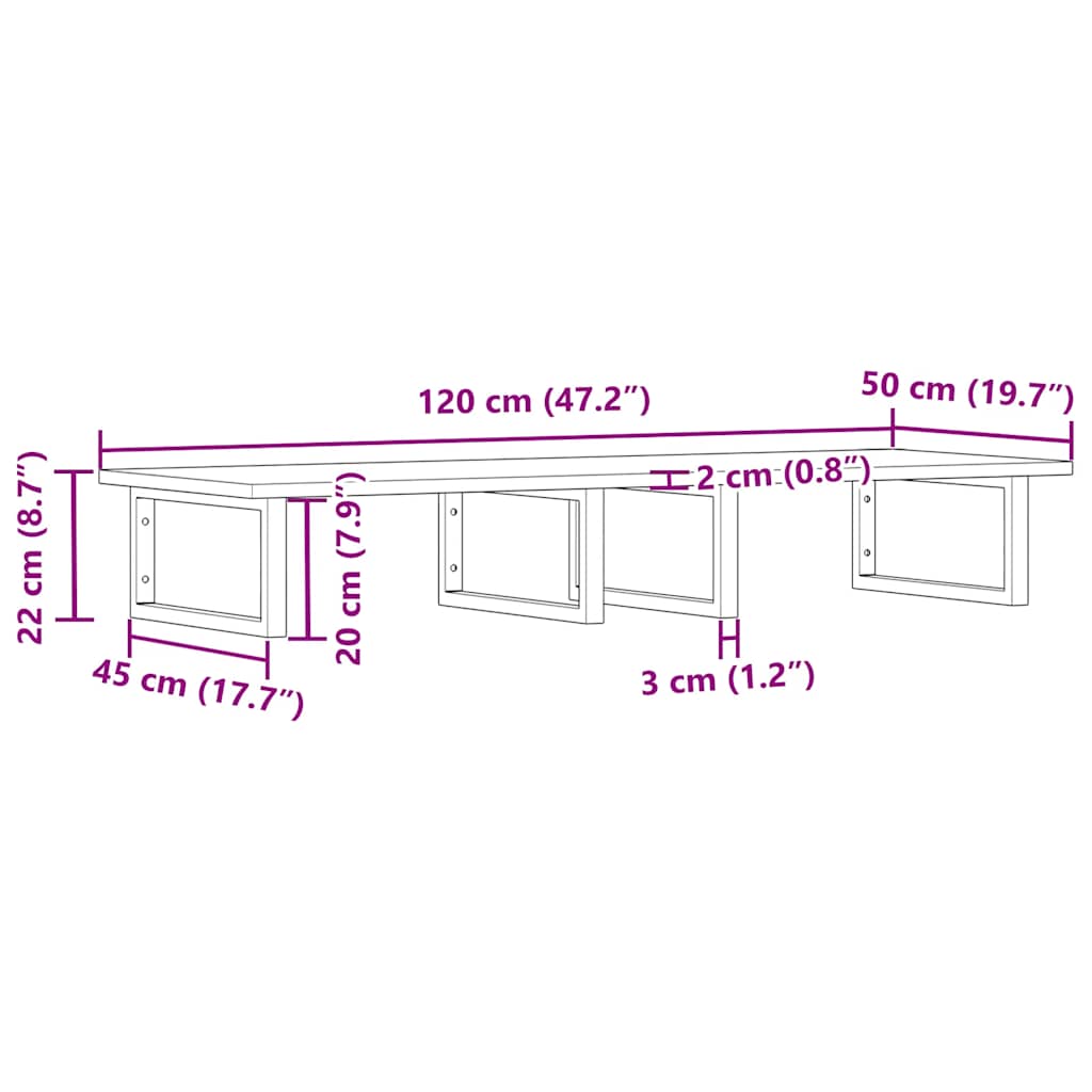 Badkamer wandschap staal en massief acaciahout is nu te koop bij PeponiXL, paradijselijk wonen!