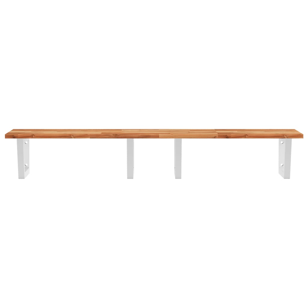 Badkamer wandschap staal en massief acaciahout is nu te koop bij PeponiXL, paradijselijk wonen!