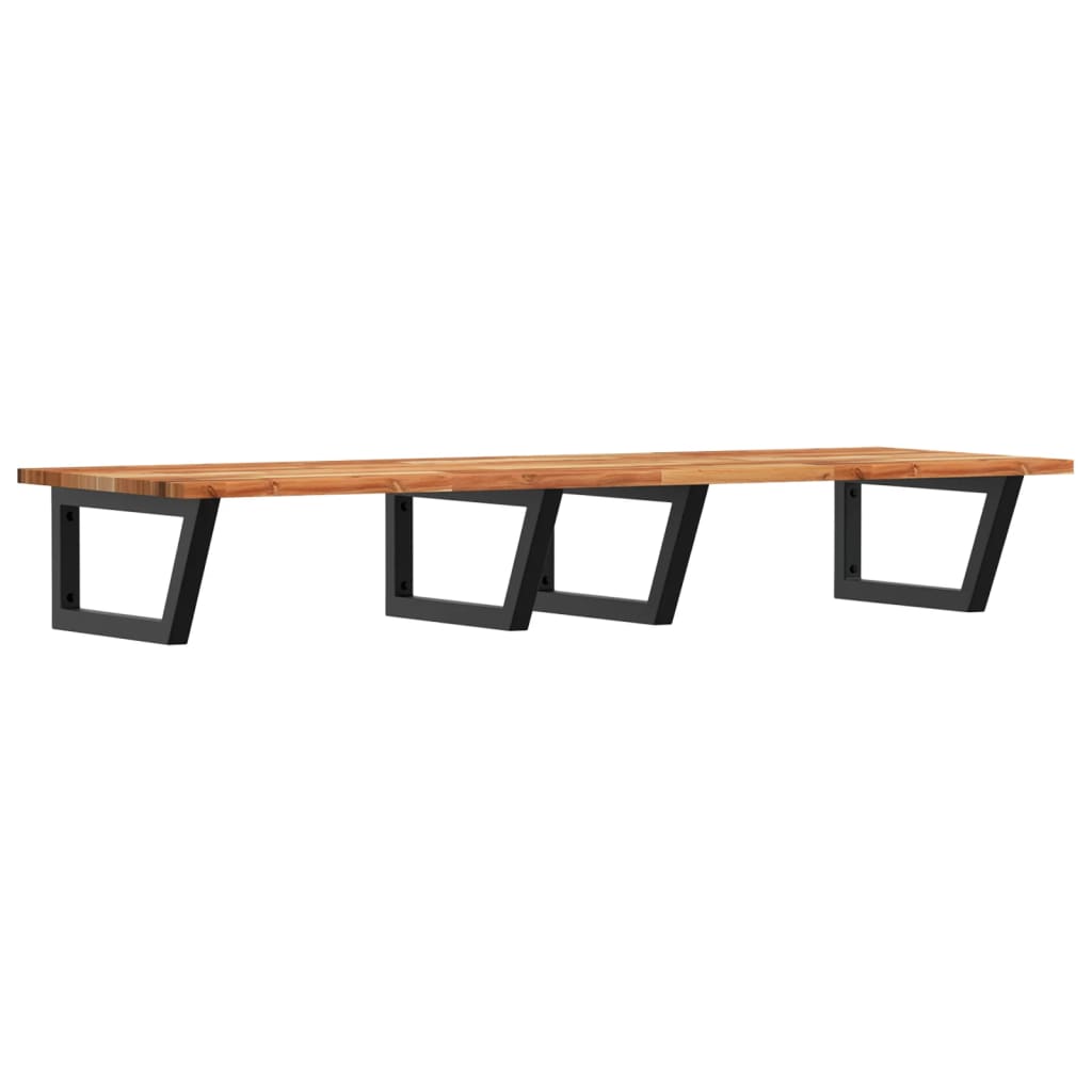 Badkamer wandschap staal en massief acaciahout is nu te koop bij PeponiXL, paradijselijk wonen!