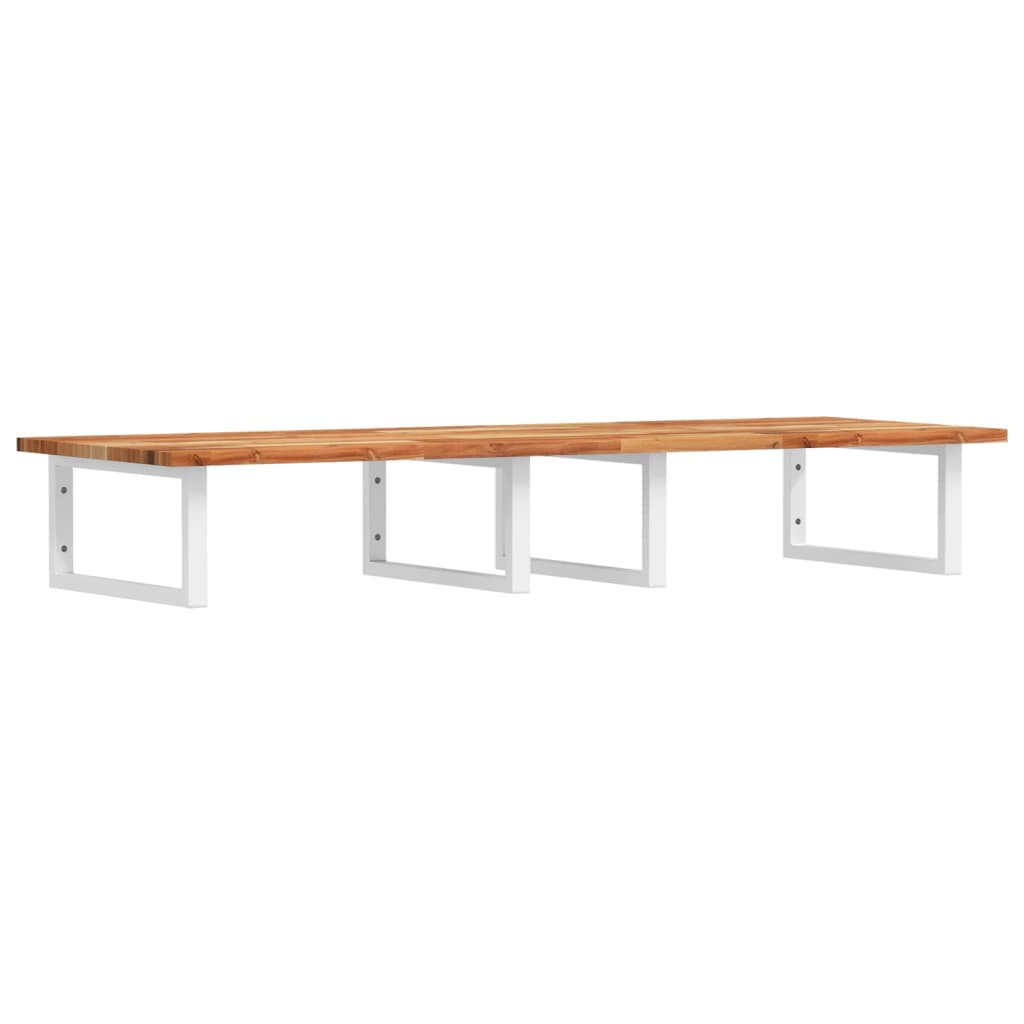 Badkamer wandschap staal en massief acaciahout is nu te koop bij PeponiXL, paradijselijk wonen!