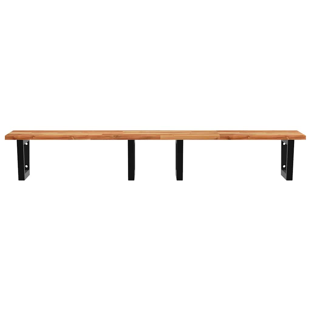 Badkamer wandschap staal en massief acaciahout is nu te koop bij PeponiXL, paradijselijk wonen!