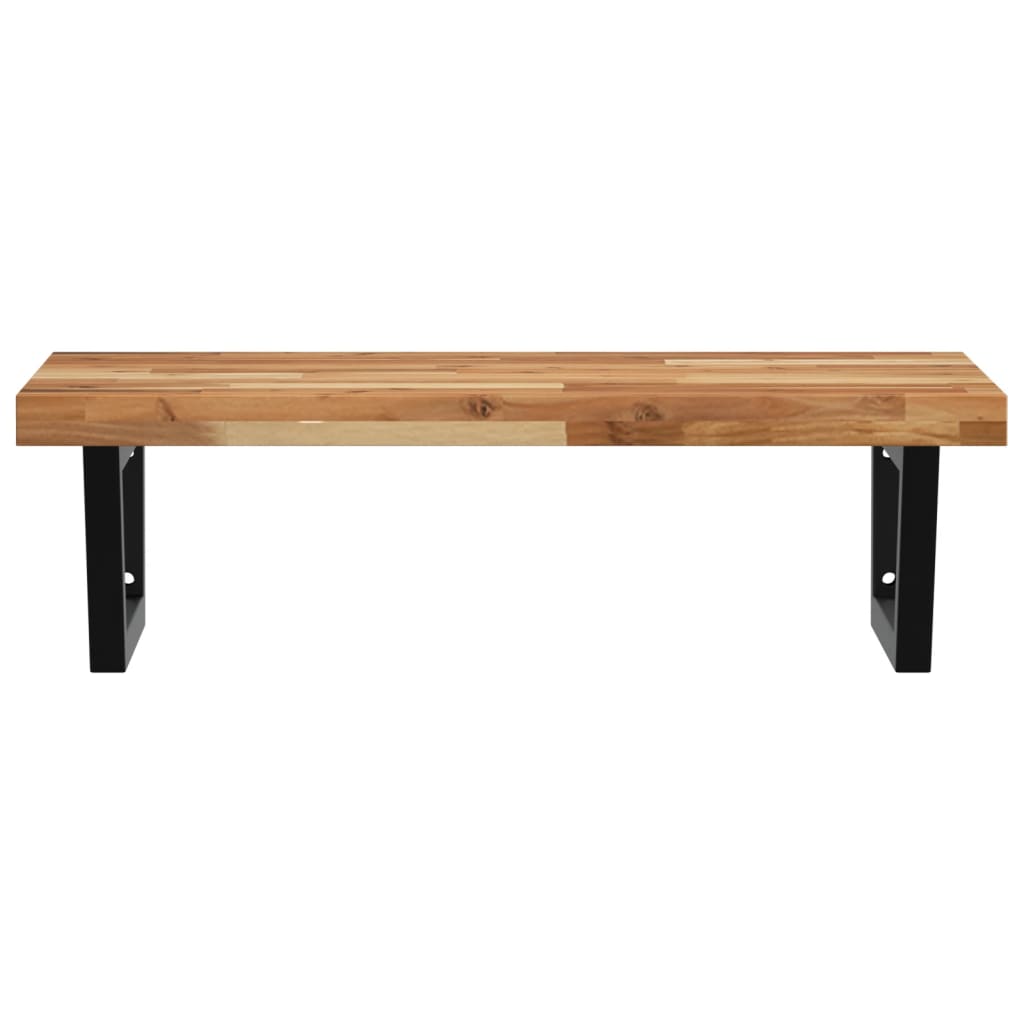 Badkamer wandschap staal en massief acaciahout is nu te koop bij PeponiXL, paradijselijk wonen!