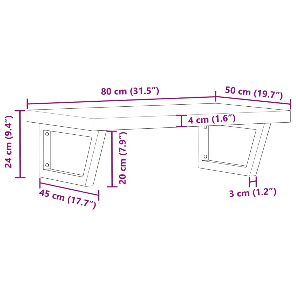 Badkamer wandschap staal en massief acaciahout is nu te koop bij PeponiXL, paradijselijk wonen!