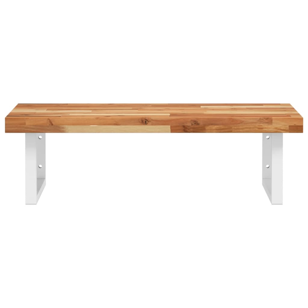 Badkamer wandschap staal en massief acaciahout is nu te koop bij PeponiXL, paradijselijk wonen!