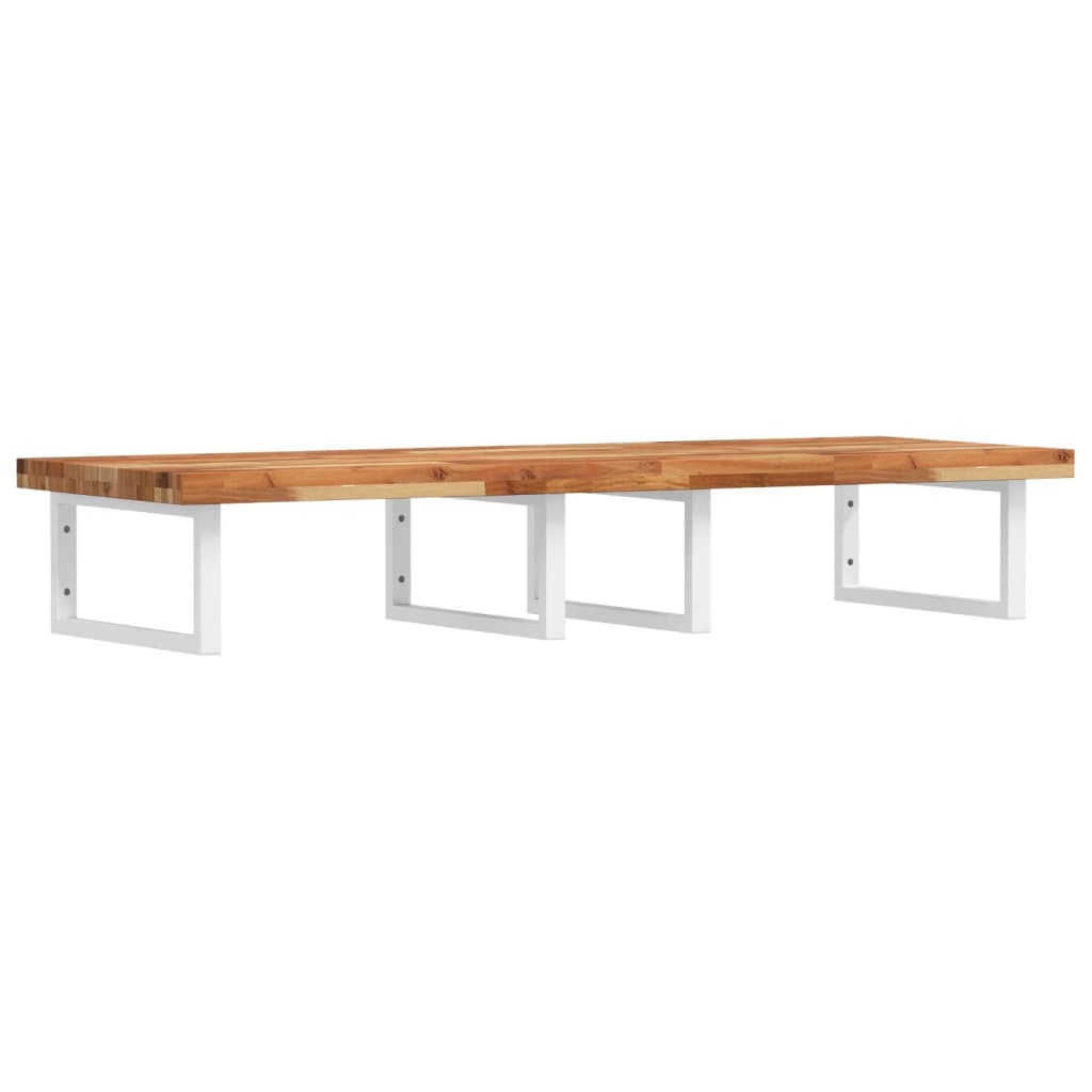 Badkamer wandschap staal en massief acaciahout is nu te koop bij PeponiXL, paradijselijk wonen!