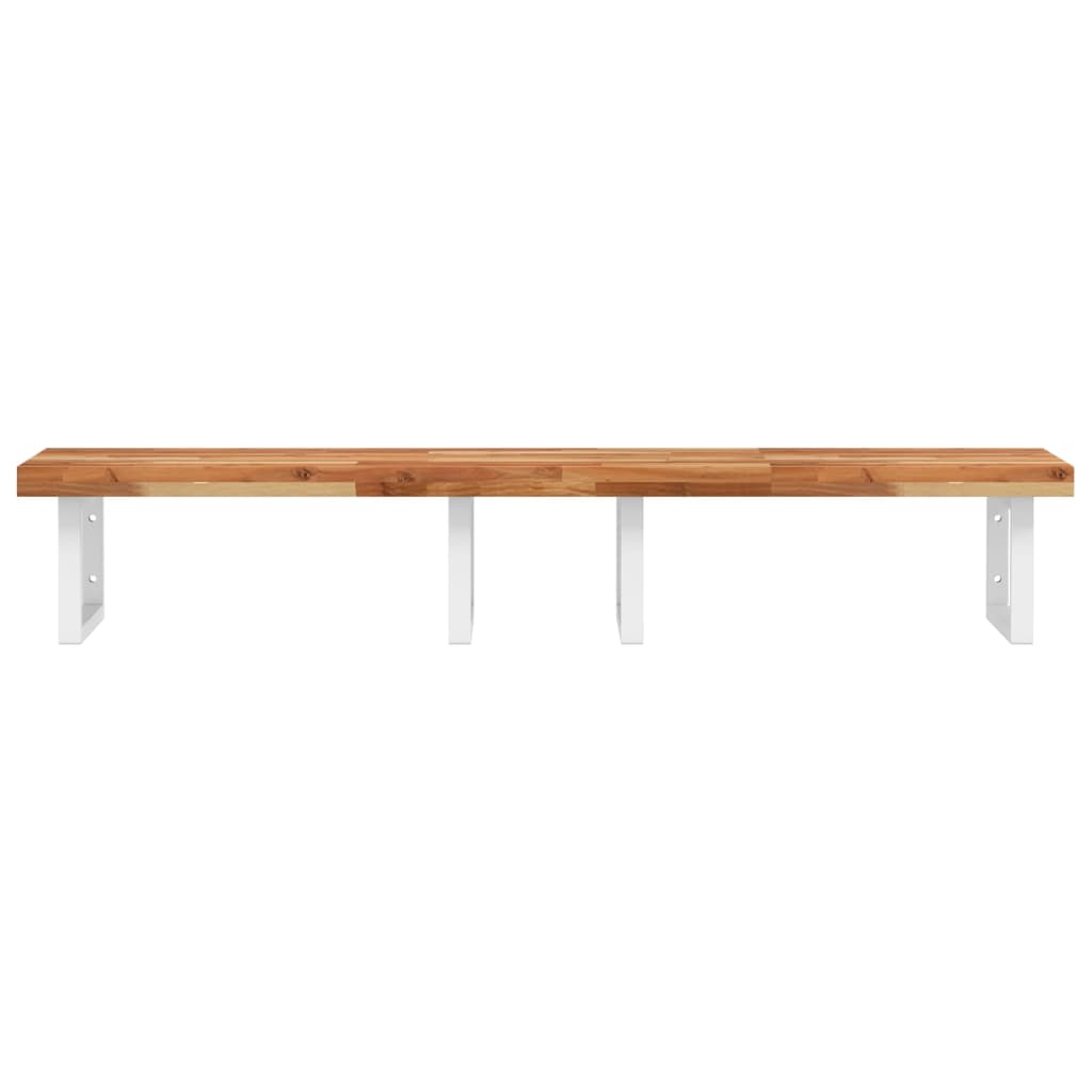 Badkamer wandschap staal en massief acaciahout is nu te koop bij PeponiXL, paradijselijk wonen!