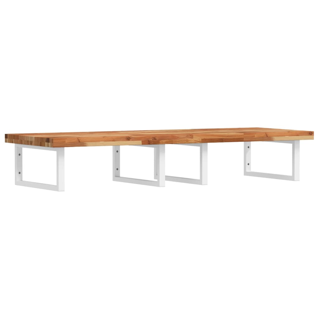 Badkamer wandschap staal en massief acaciahout is nu te koop bij PeponiXL, paradijselijk wonen!