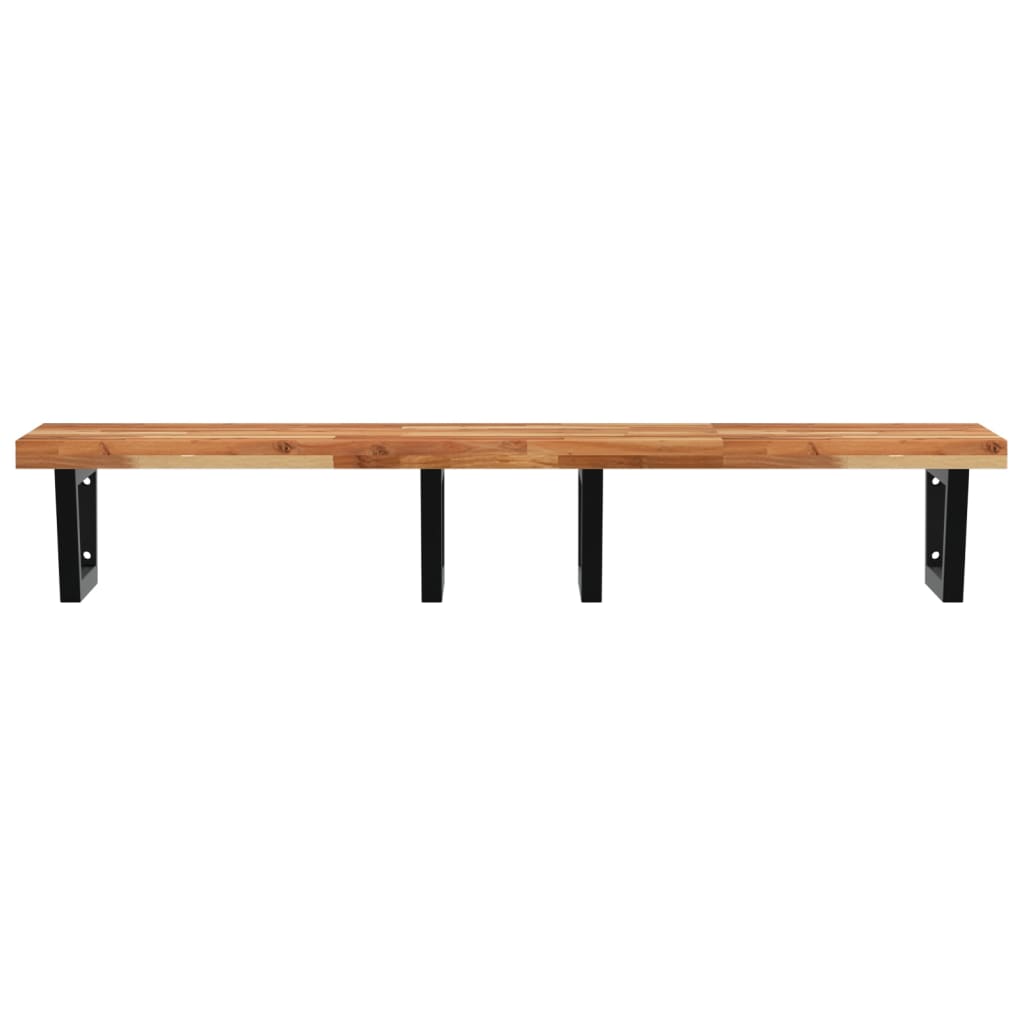 Badkamer wandschap staal en massief acaciahout is nu te koop bij PeponiXL, paradijselijk wonen!