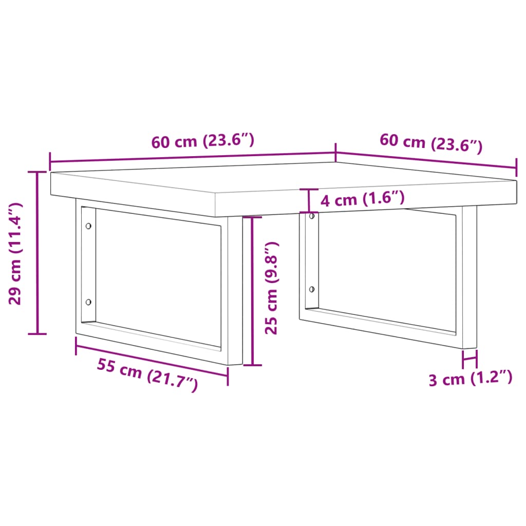 Badkamer wandschap staal en massief acaciahout is nu te koop bij PeponiXL, paradijselijk wonen!