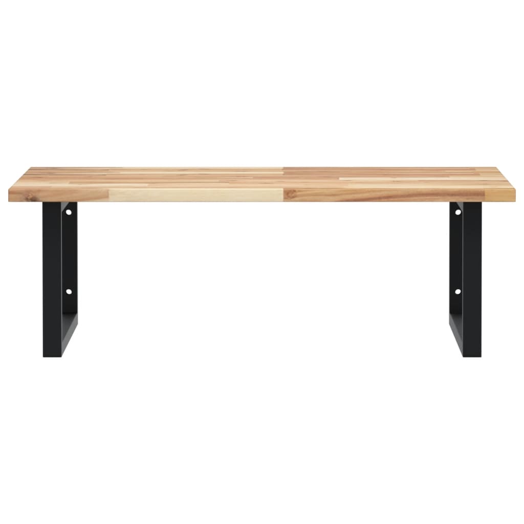 Badkamer wandschap staal en massief acaciahout is nu te koop bij PeponiXL, paradijselijk wonen!