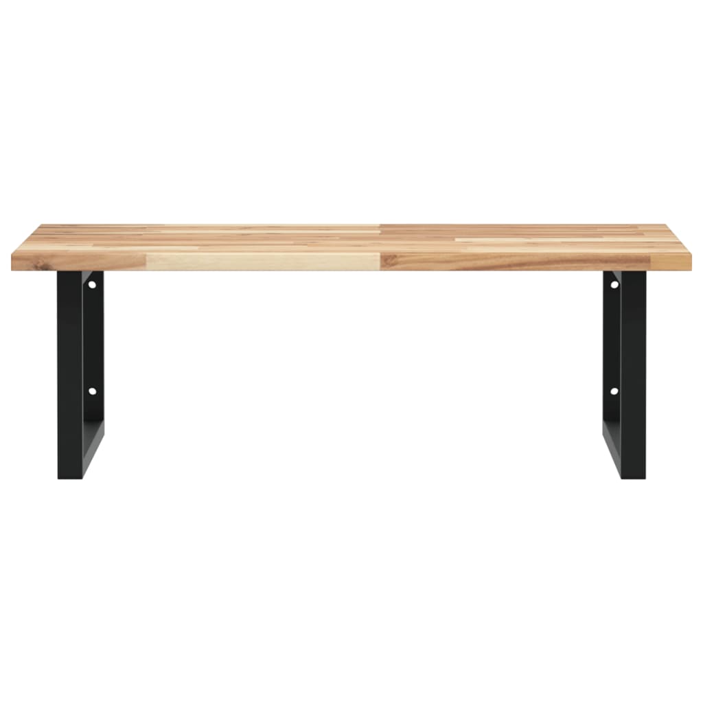 Badkamer wandschap staal en massief acaciahout is nu te koop bij PeponiXL, paradijselijk wonen!