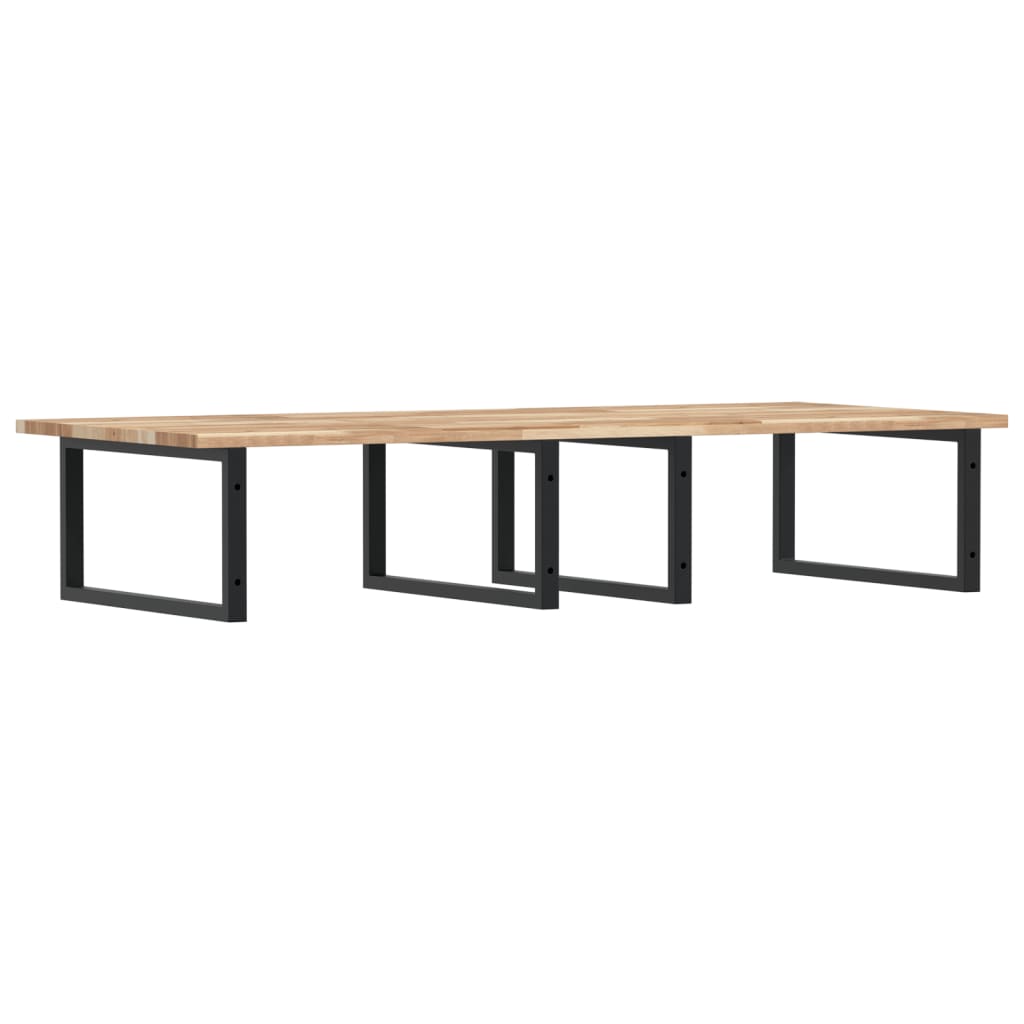 Badkamer wandschap staal en massief acaciahout is nu te koop bij PeponiXL, paradijselijk wonen!