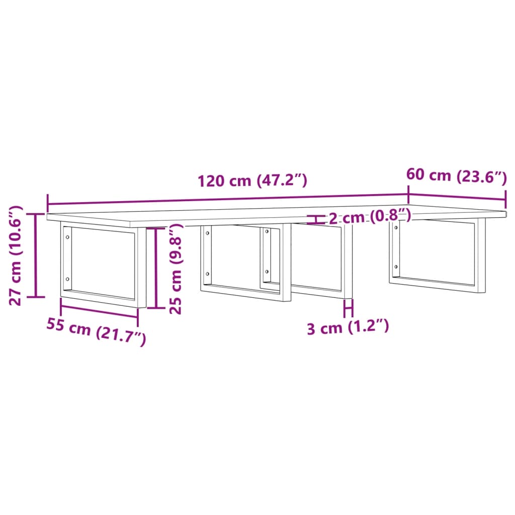 Badkamer wandschap staal en massief acaciahout is nu te koop bij PeponiXL, paradijselijk wonen!