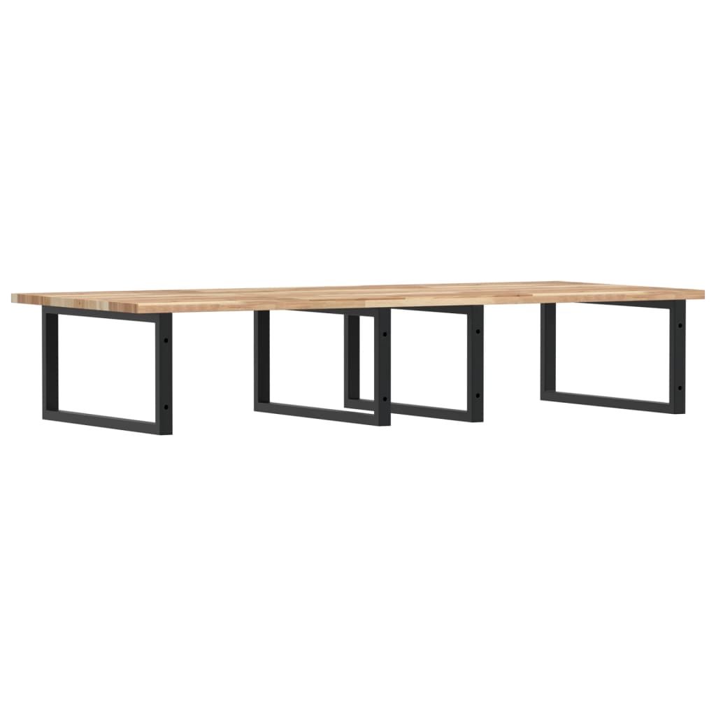 Badkamer wandschap staal en massief acaciahout is nu te koop bij PeponiXL, paradijselijk wonen!