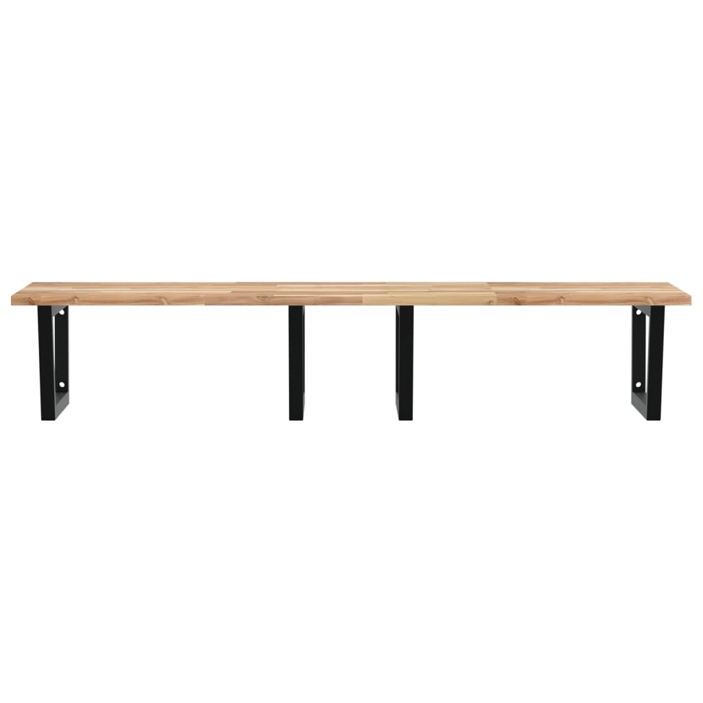 Badkamer wandschap staal en massief acaciahout is nu te koop bij PeponiXL, paradijselijk wonen!
