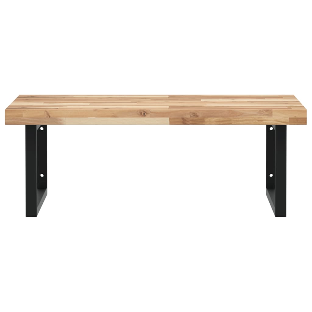 Badkamer wandschap staal en massief acaciahout is nu te koop bij PeponiXL, paradijselijk wonen!
