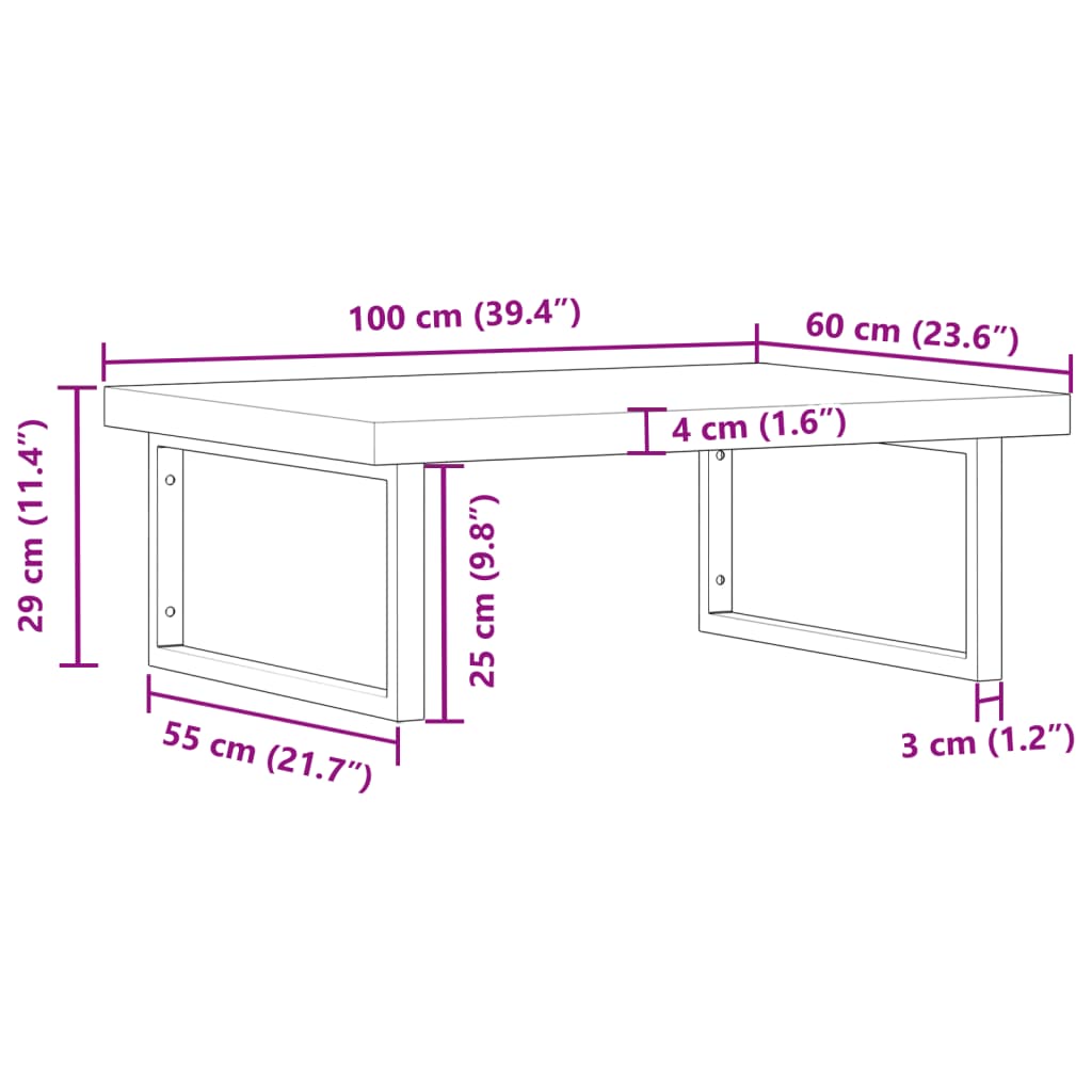 Badkamer wandschap staal en massief acaciahout is nu te koop bij PeponiXL, paradijselijk wonen!
