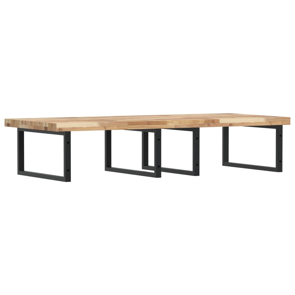 Badkamer wandschap staal en massief acaciahout is nu te koop bij PeponiXL, paradijselijk wonen!