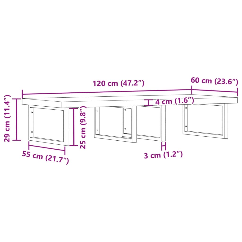Badkamer wandschap staal en massief acaciahout is nu te koop bij PeponiXL, paradijselijk wonen!
