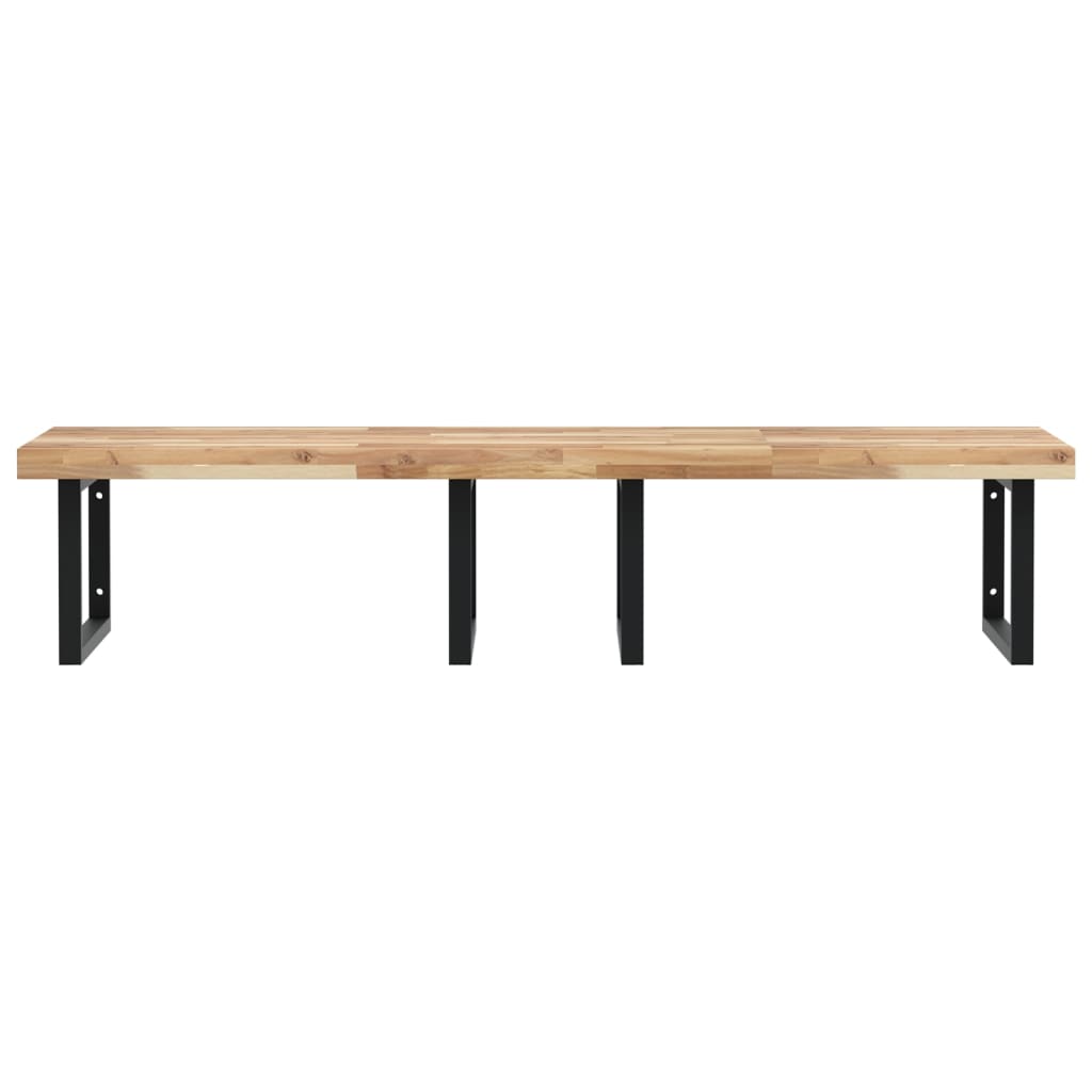 Badkamer wandschap staal en massief acaciahout is nu te koop bij PeponiXL, paradijselijk wonen!