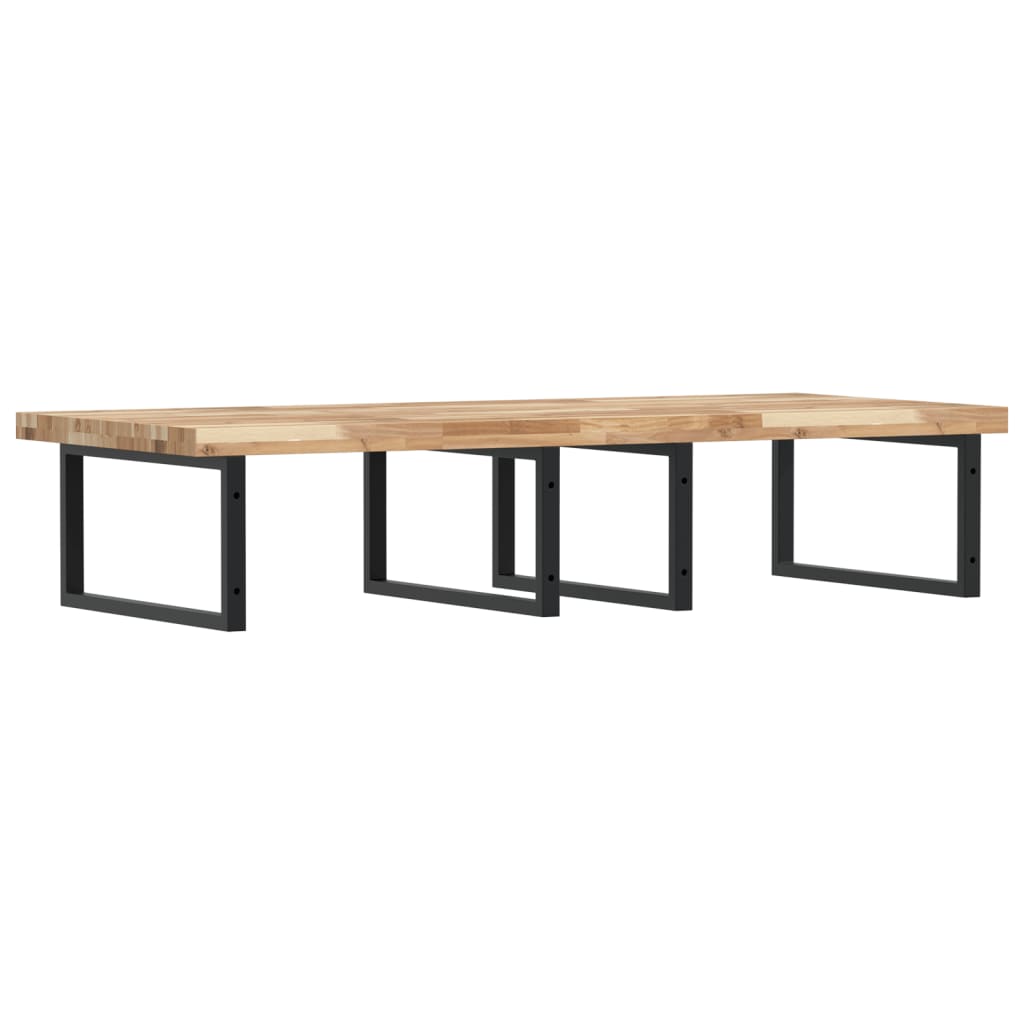 Badkamer wandschap staal en massief acaciahout is nu te koop bij PeponiXL, paradijselijk wonen!