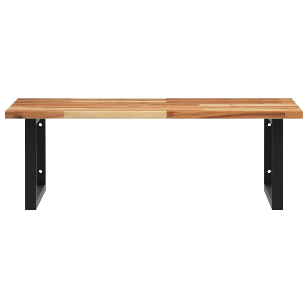 Badkamer wandschap staal en massief acaciahout is nu te koop bij PeponiXL, paradijselijk wonen!