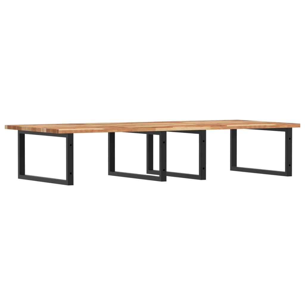 Badkamer wandschap staal en massief acaciahout is nu te koop bij PeponiXL, paradijselijk wonen!
