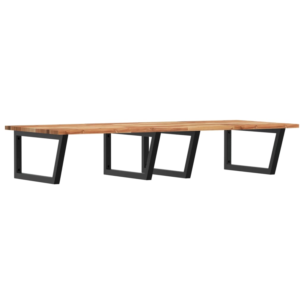 Badkamer wandschap staal en massief acaciahout is nu te koop bij PeponiXL, paradijselijk wonen!