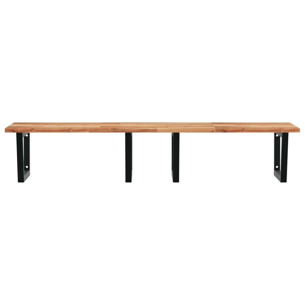 Badkamer wandschap staal en massief acaciahout is nu te koop bij PeponiXL, paradijselijk wonen!